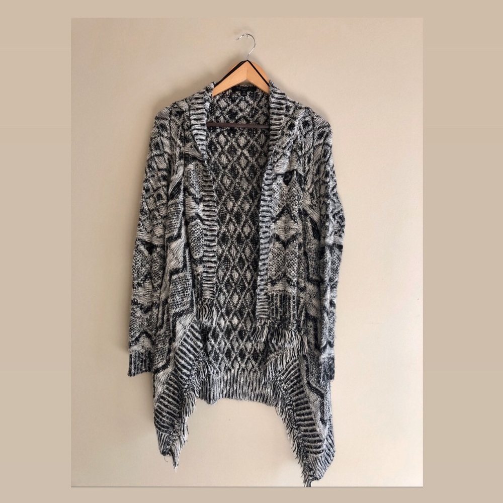 Aztec and Fringe Cardigan